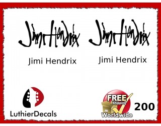 Guitar Players Jimi Hendrix Signature Guitar Decal 200